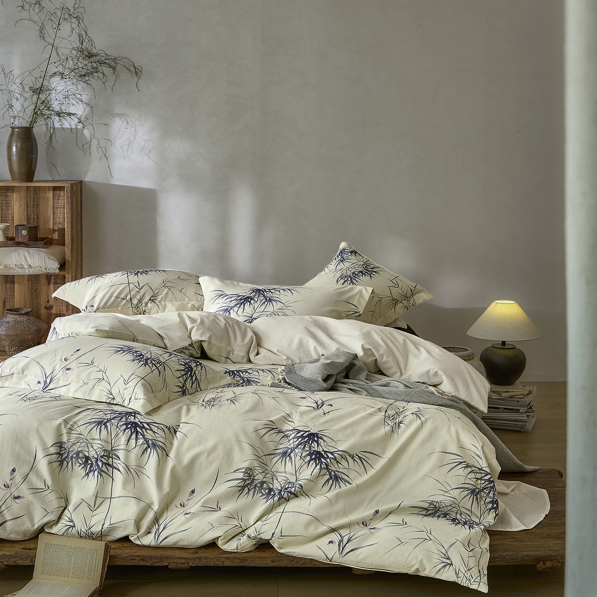 91家纺网 家纺一手货源 找家纺 （总）安莱生活 2025新款全棉纯棉印花棉麻四件套