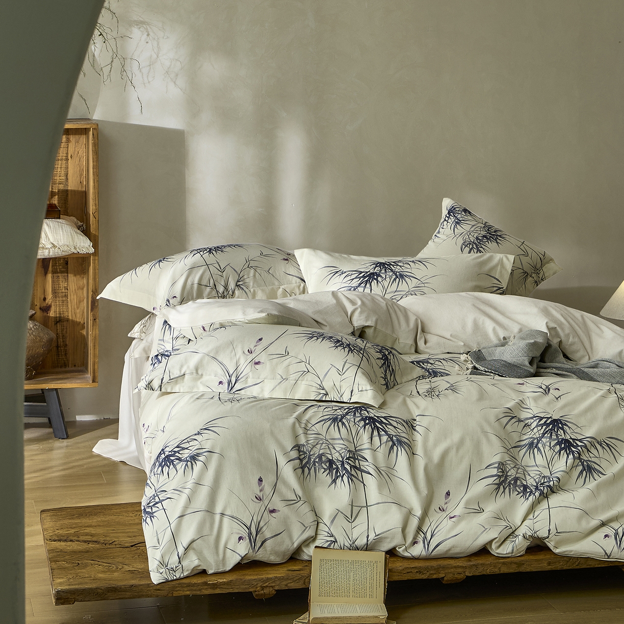 91家纺网 家纺一手货源 找家纺 （总）安莱生活 2025新款全棉纯棉印花棉麻四件套