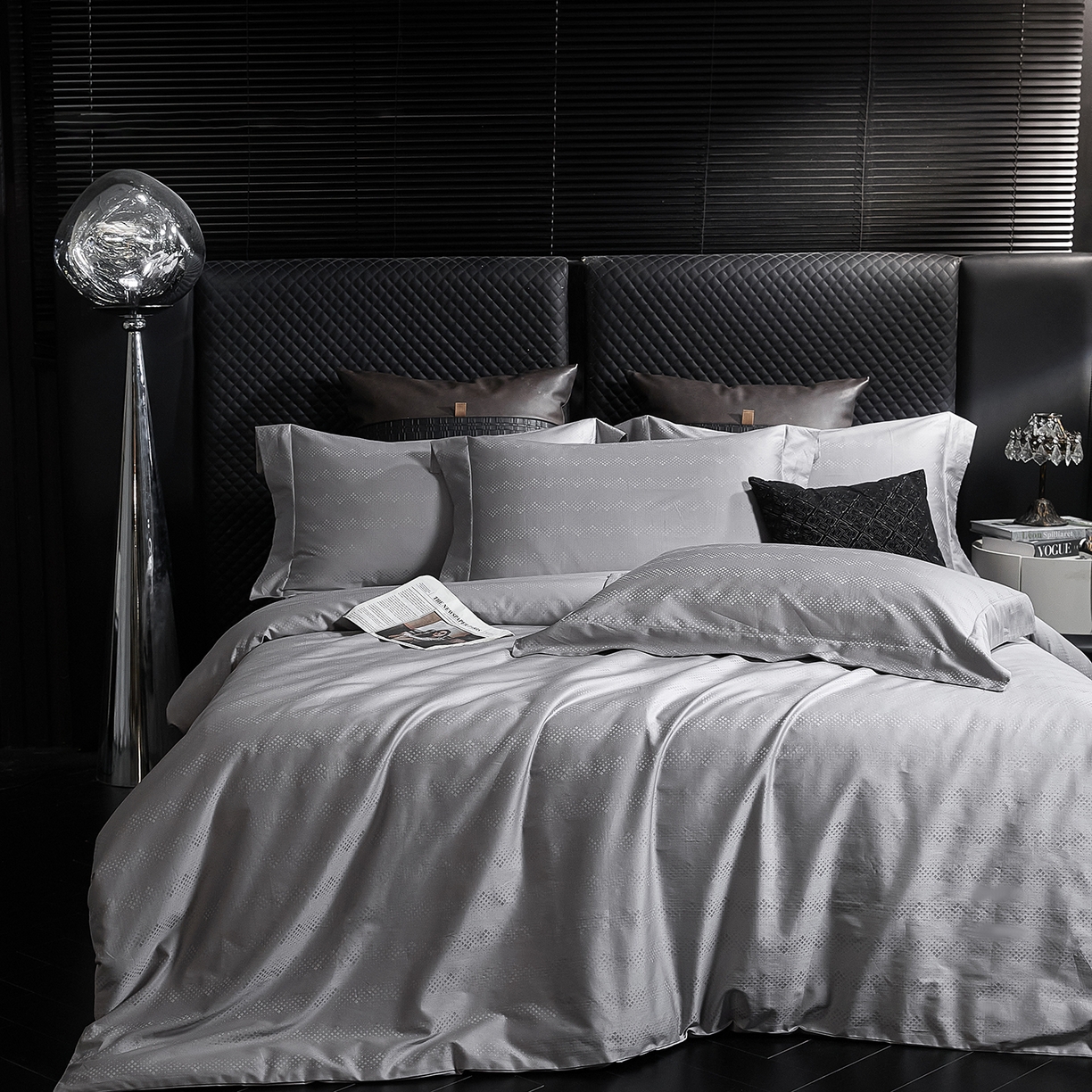 91家纺网 家纺一手货源 找家纺 （总）安莱生活 新款100s全棉纯棉银丝简约四件套系列