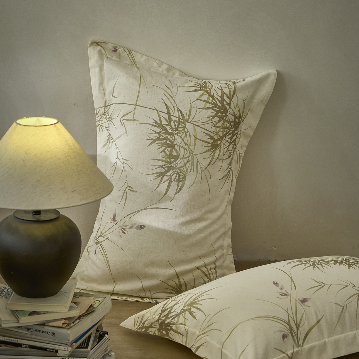 91家纺网 家纺一手货源 找家纺 安莱生活 2025新款全棉纯棉印花棉麻四件套 江南竹-米