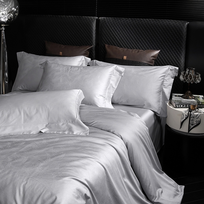 91家纺网 家纺一手货源 找家纺 （总）安莱生活 新款100s全棉纯棉银丝简约四件套系列