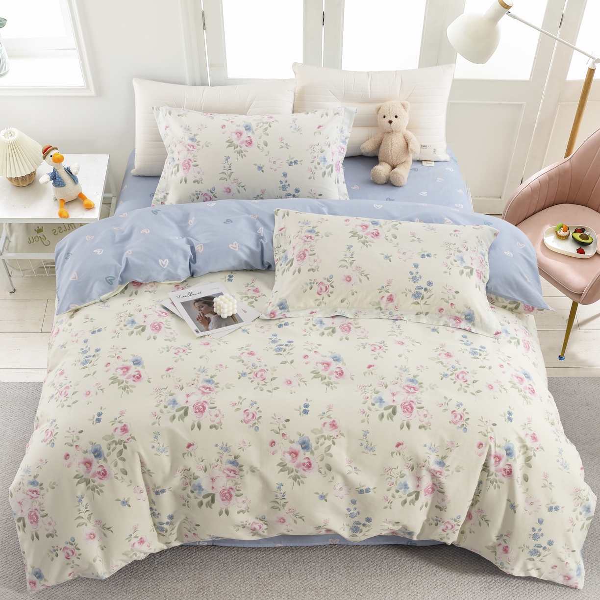 91家纺网 家纺一手货源 找家纺 （总）鲁爱家纺供货 全棉斜纹印花四件套