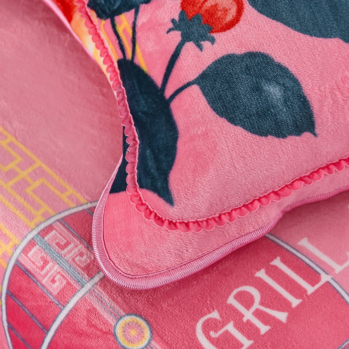 91家纺网 家纺一手货源 找家纺 梦宴 2025新款冬季牛奶绒加厚保暖床裙款法兰绒珊瑚绒四件套床上用品 花开盛宴