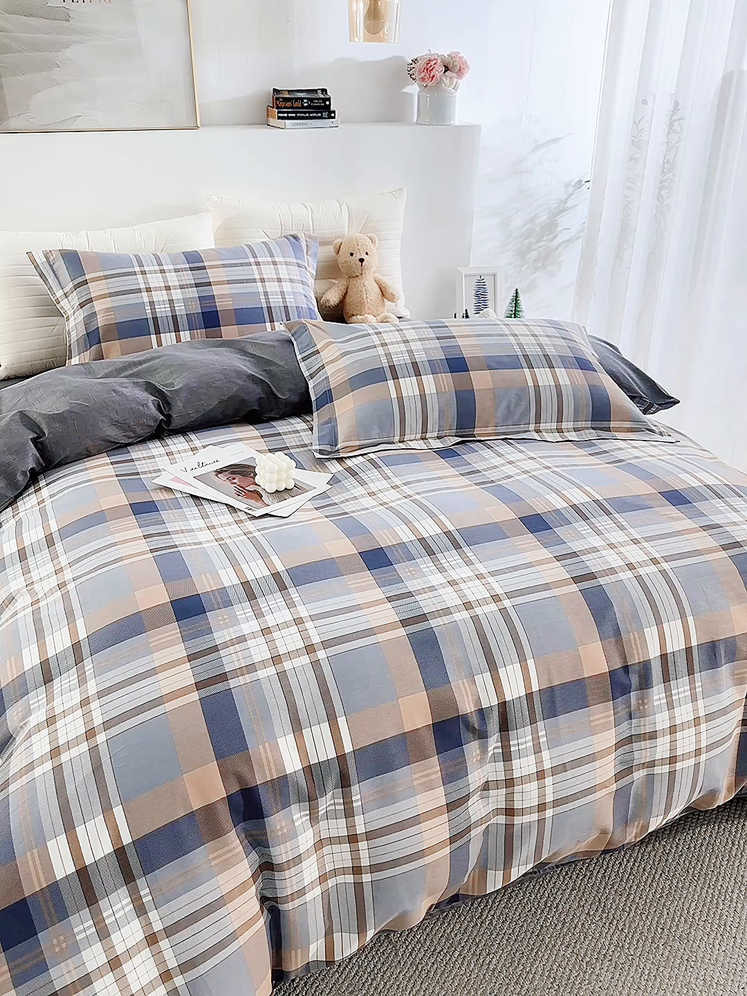 91家纺网 家纺一手货源 找家纺 鲁爱家纺供货 全棉斜纹印花四件套 巴黎之约