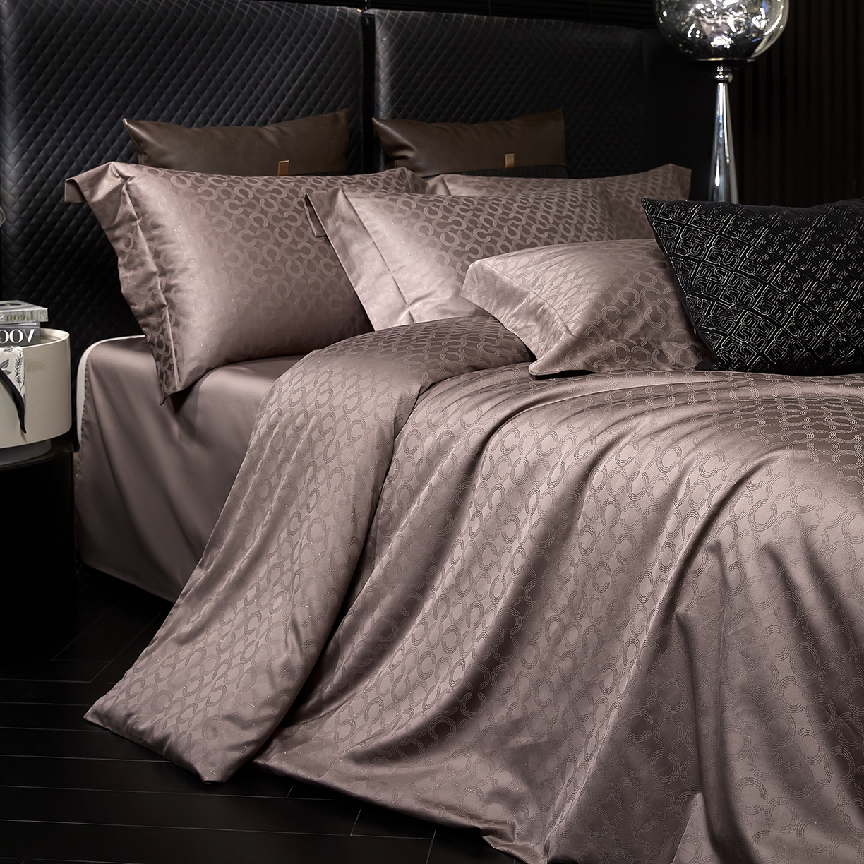 91家纺网 家纺一手货源 找家纺 安莱生活 新款100s全棉纯棉银丝简约四件套系列 麦图089