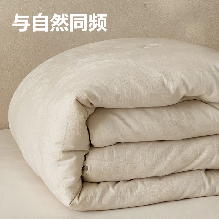 【與自然同頻】傲蕾睡夢森林棉麻大豆羊毛被冬被A類春秋被可水洗裸睡被芯亞麻被子