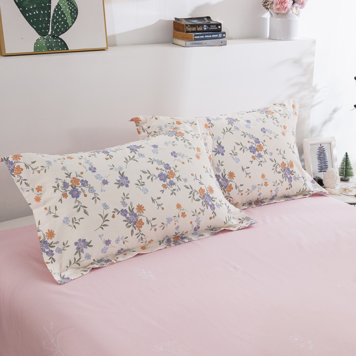 91家纺网 家纺一手货源 找家纺 鲁爱家纺供货 全棉斜纹印花四件套 春晓