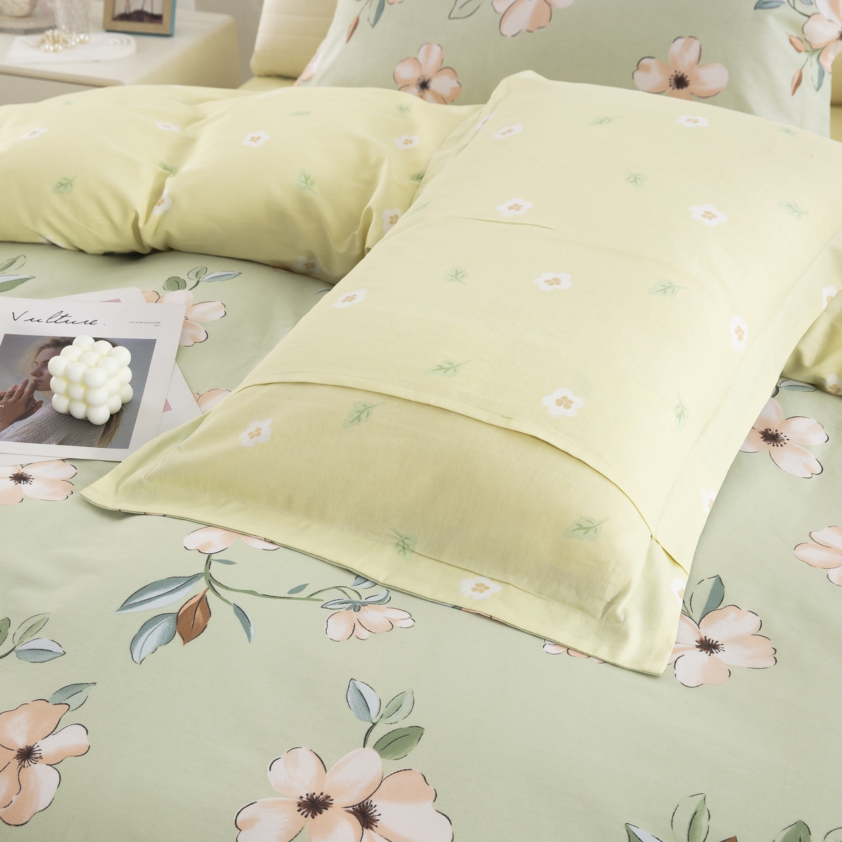 91家纺网 家纺一手货源 找家纺 鲁爱家纺供货 全棉斜纹印花四件套 花梦初醒