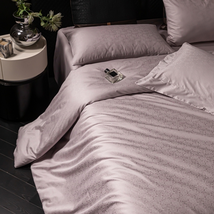 91家纺网 家纺一手货源 找家纺 安莱生活 新款100s全棉纯棉银丝简约四件套系列 佩斯利051