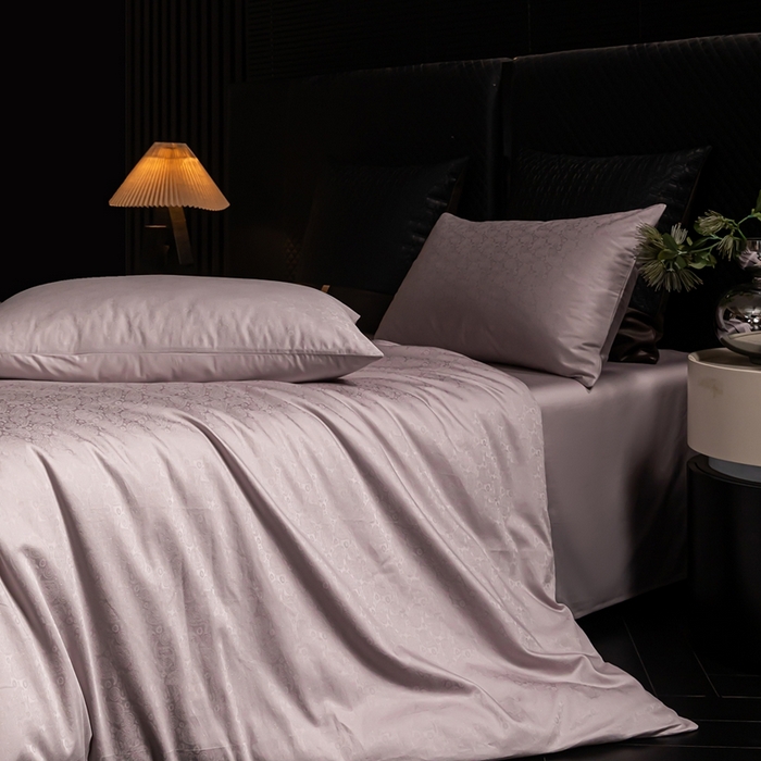 91家纺网 家纺一手货源 找家纺 安莱生活 新款100s全棉纯棉银丝简约四件套系列 佩斯利051