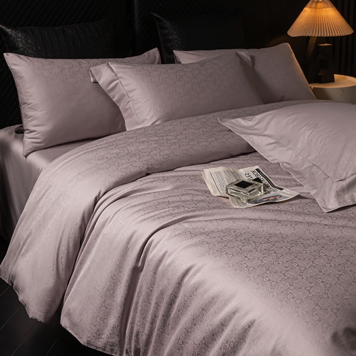 91家纺网 家纺一手货源 找家纺 安莱生活 新款100s全棉纯棉银丝简约四件套系列 佩斯利051