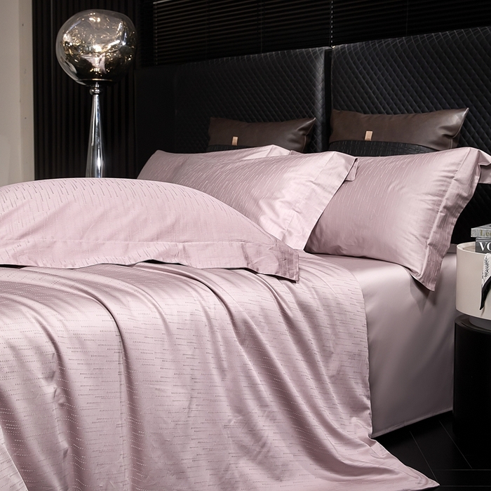 91家纺网 家纺一手货源 找家纺 安莱生活 新款100s全棉纯棉银丝简约四件套系列 时间煮雨086