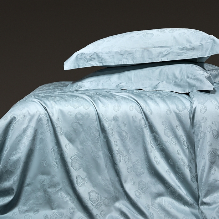 91家纺网 家纺一手货源 找家纺 安莱生活 新款100s全棉纯棉银丝简约四件套系列 五度空间001