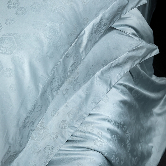 91家纺网 家纺一手货源 找家纺 安莱生活 新款100s全棉纯棉银丝简约四件套系列 五度空间001