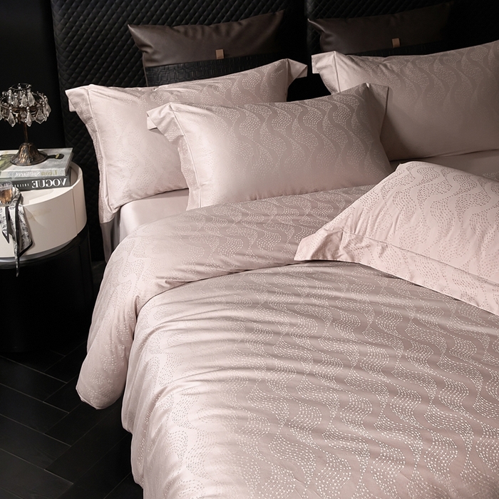 91家纺网 家纺一手货源 找家纺 安莱生活 新款100s全棉纯棉银丝简约四件套系列 星芒107