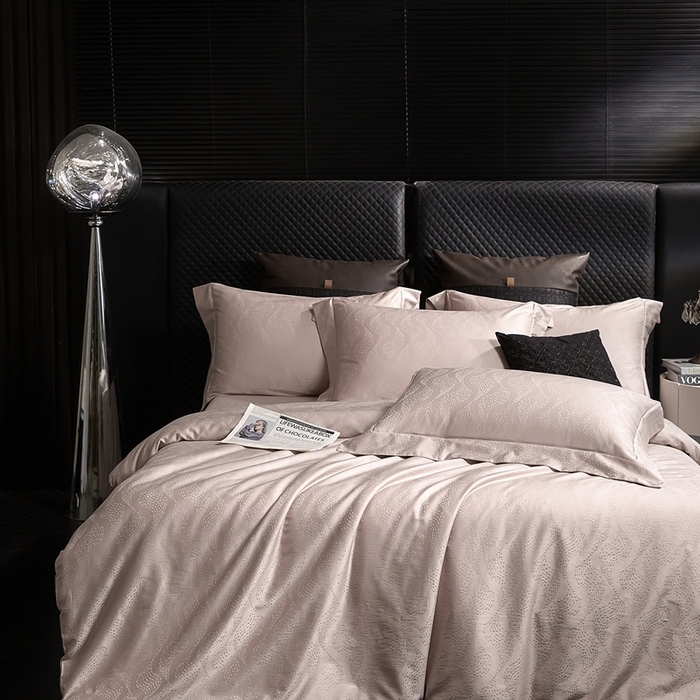 91家纺网 家纺一手货源 找家纺 安莱生活 新款100s全棉纯棉银丝简约四件套系列 星芒107