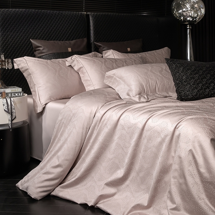 91家纺网 家纺一手货源 找家纺 安莱生活 新款100s全棉纯棉银丝简约四件套系列 星芒107