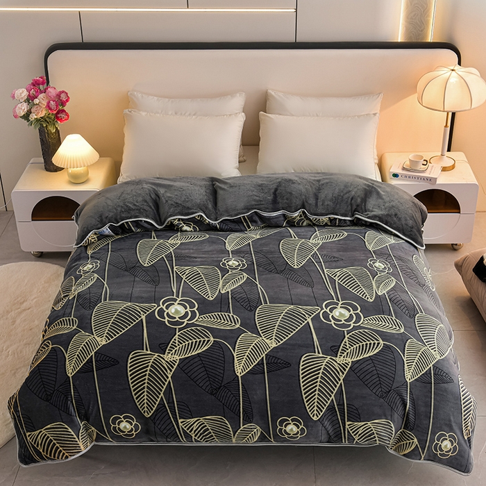 91家纺网 家纺一手货源 找家纺 梦宴 2025新款冬季牛奶绒加厚保暖床裙款法兰绒珊瑚绒四件套床上用品 金枝玉叶