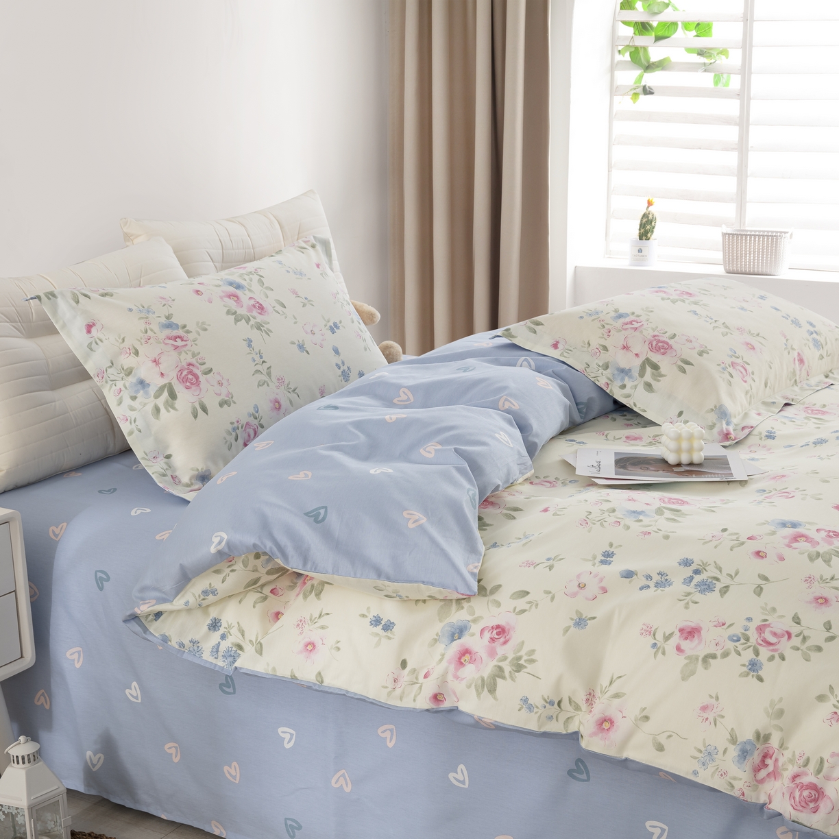 91家纺网 家纺一手货源 找家纺 鲁爱家纺供货 全棉斜纹印花四件套 假日奇遇