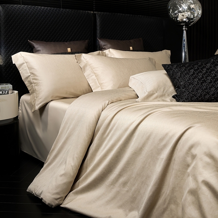 91家纺网 家纺一手货源 找家纺 安莱生活 新款100s全棉纯棉银丝简约四件套系列 伊思梦058