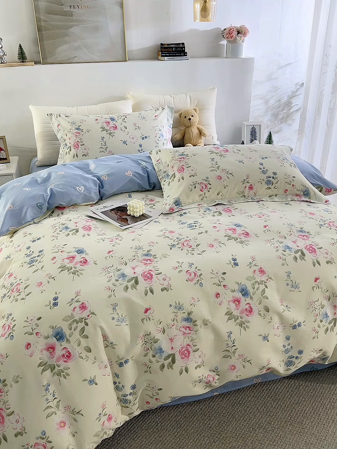 91家纺网 家纺一手货源 找家纺 鲁爱家纺供货 全棉斜纹印花四件套 假日奇遇