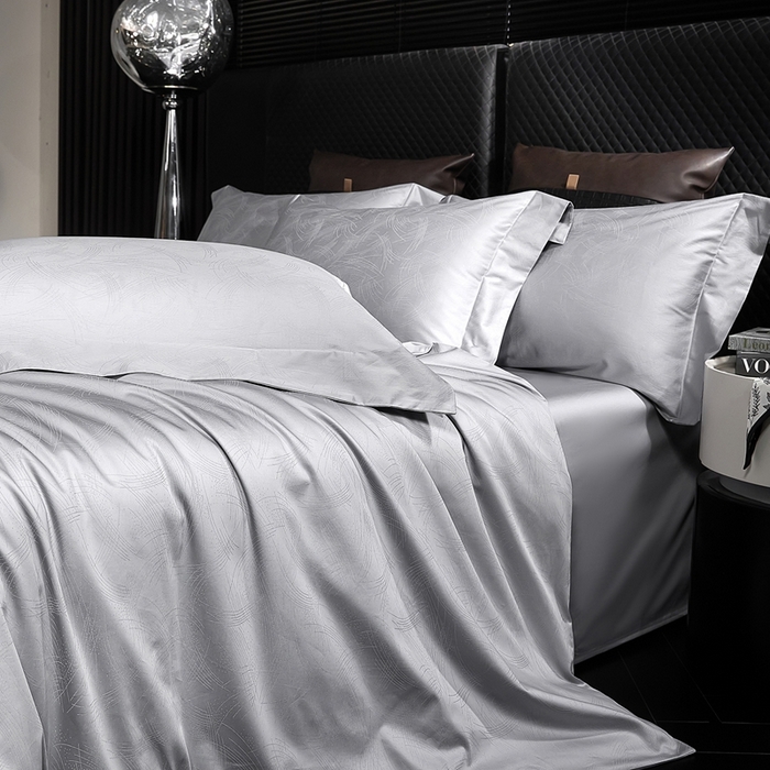 91家纺网 家纺一手货源 找家纺 安莱生活 新款100s全棉纯棉银丝简约四件套系列 以沫092