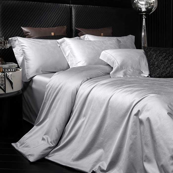 91家纺网 家纺一手货源 找家纺 安莱生活 新款100s全棉纯棉银丝简约四件套系列 以沫092