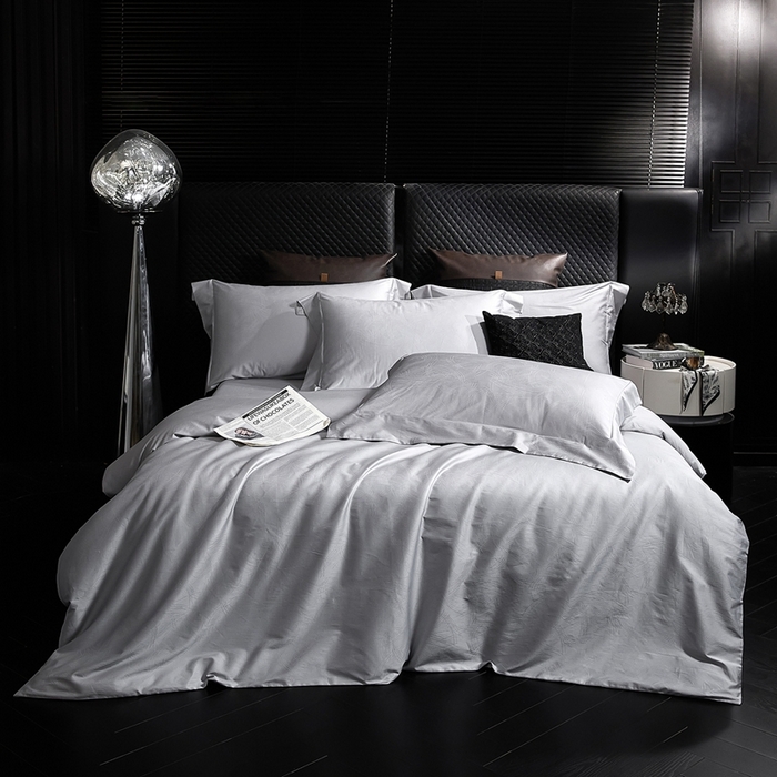 91家纺网 家纺一手货源 找家纺 安莱生活 新款100s全棉纯棉银丝简约四件套系列 以沫092