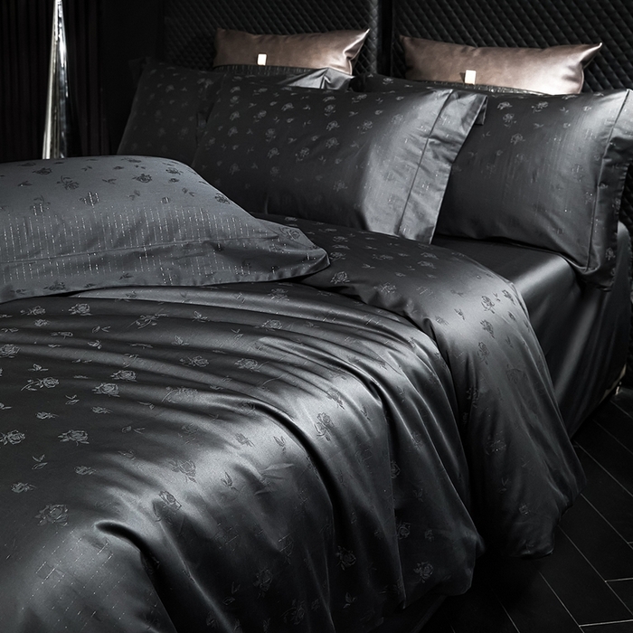 91家纺网 家纺一手货源 找家纺 安莱生活 新款100s全棉纯棉银丝简约四件套系列 真爱111