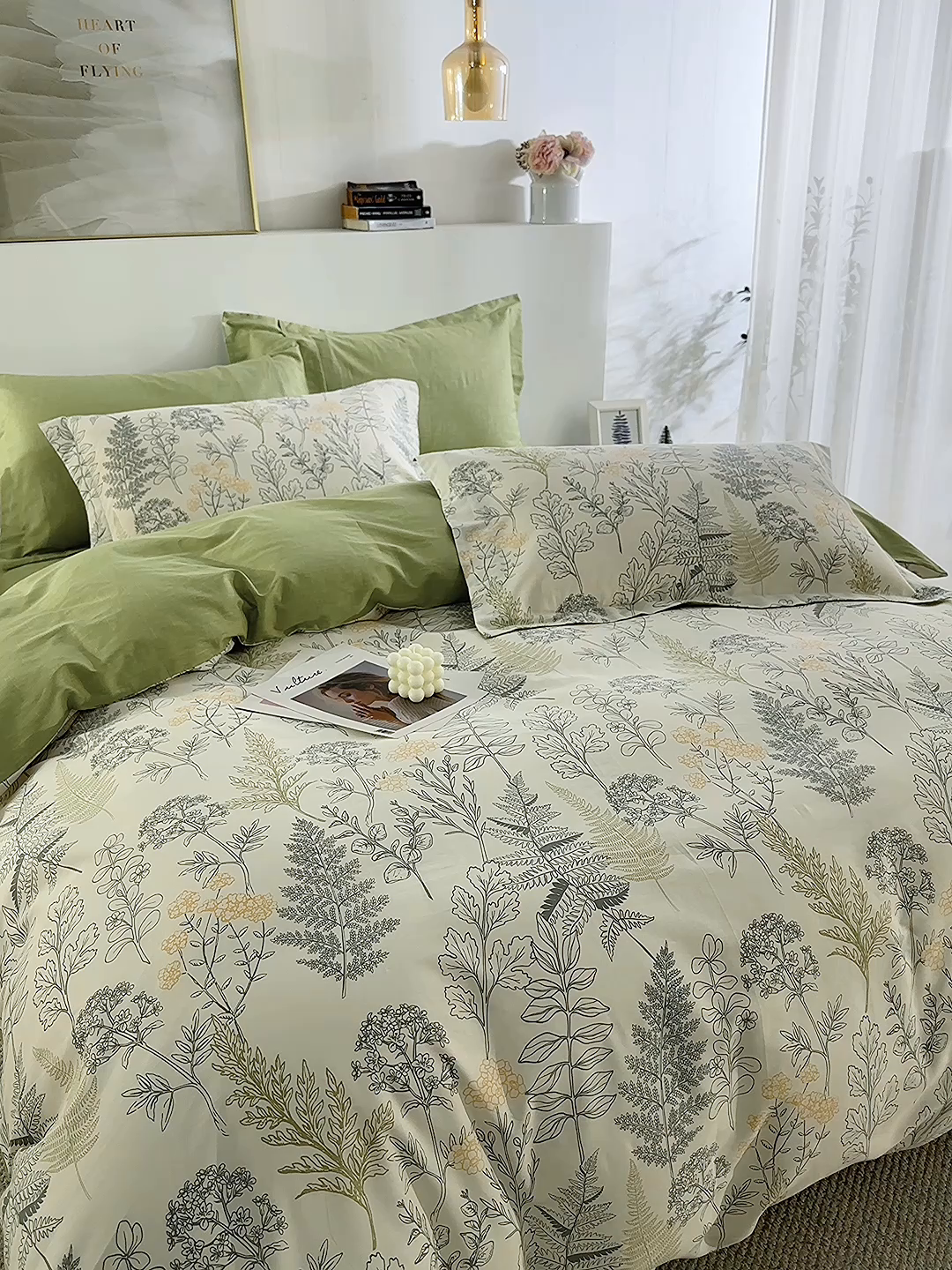 91家纺网 家纺一手货源 找家纺 鲁爱家纺供货 全棉斜纹印花四件套 流年