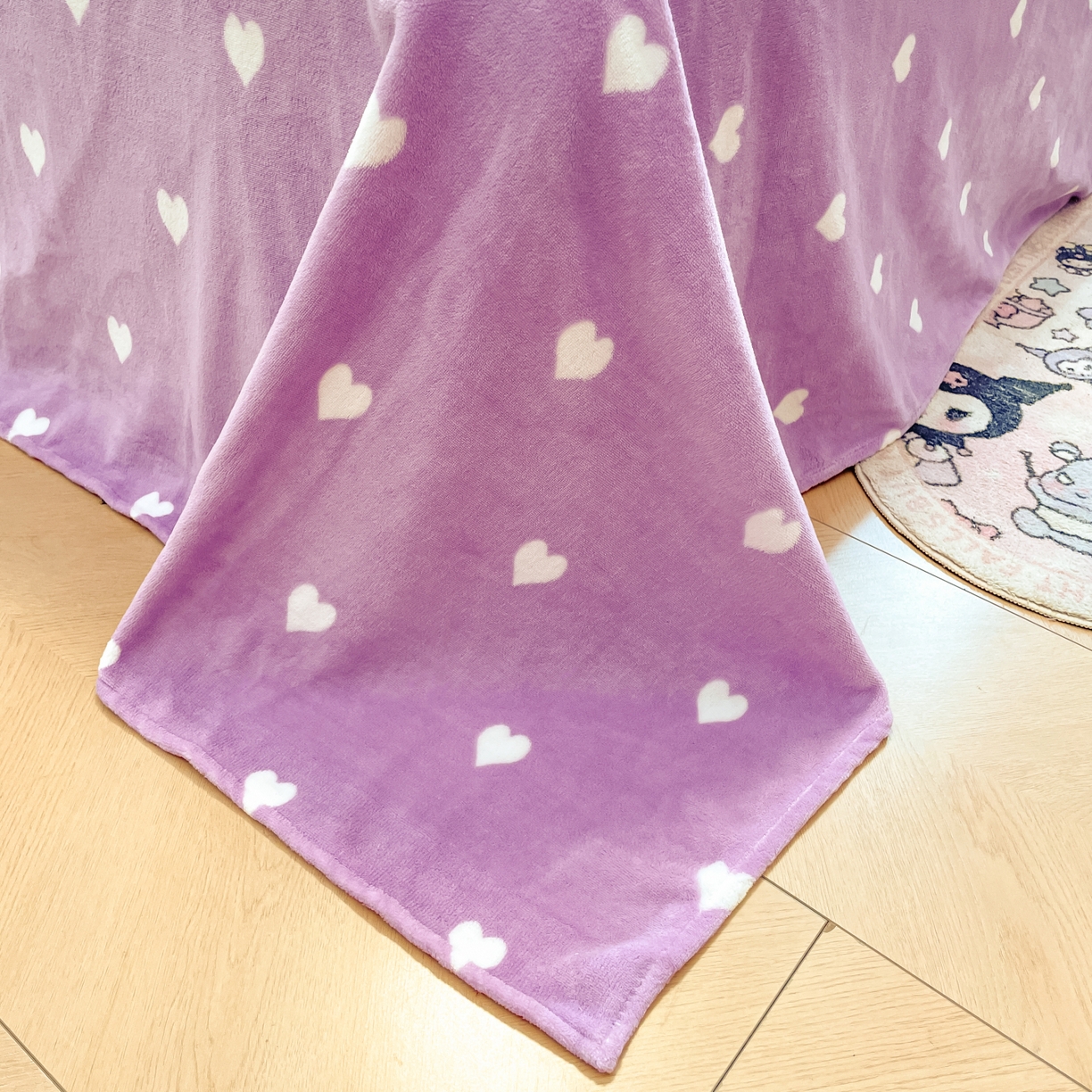 91家纺网 家纺一手货源 找家纺 暮思家居 2025新款三丽鸥正版授权高克重200克加厚保暖卡通牛奶绒四件套 牛奶绒-巴库库洛米