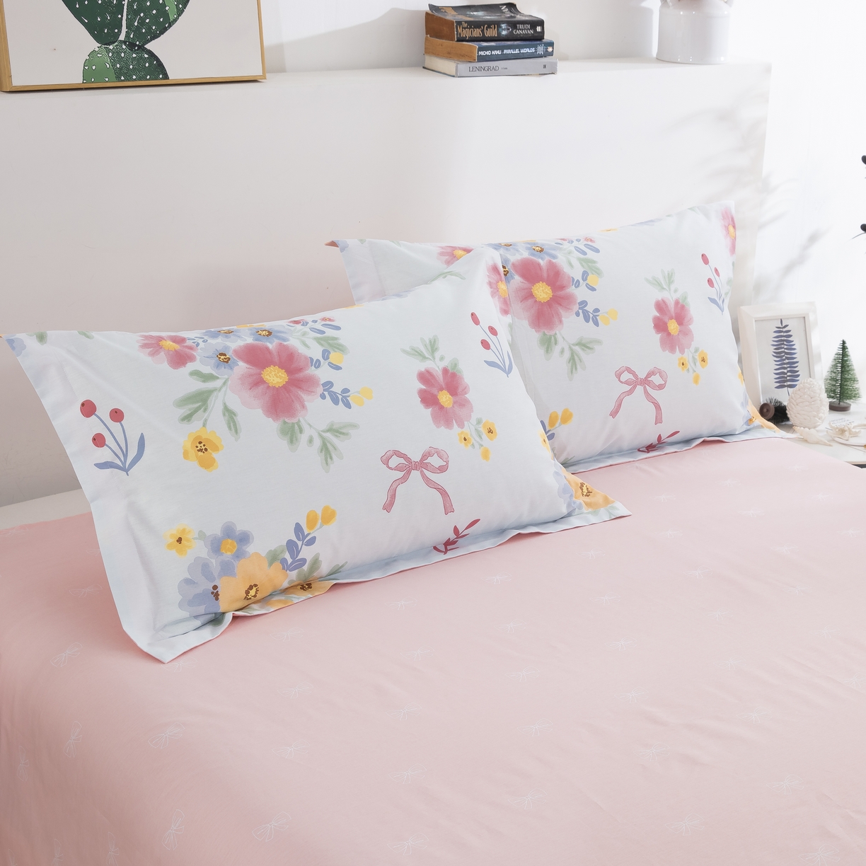 91家纺网 家纺一手货源 找家纺 鲁爱家纺供货 全棉斜纹印花四件套 夏日暖阳