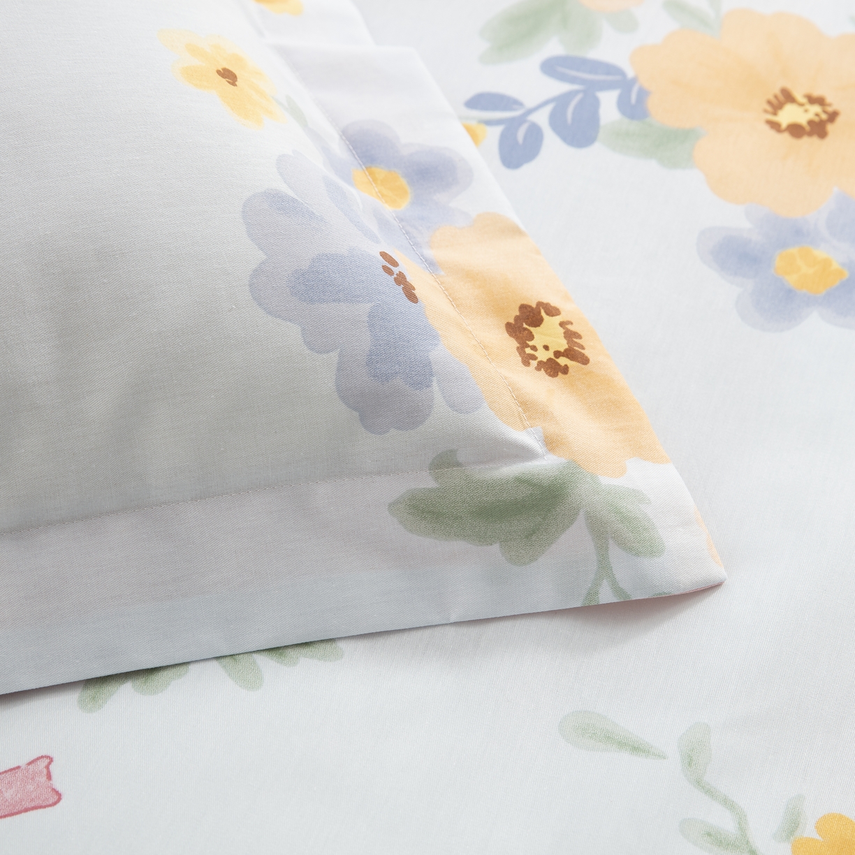 91家纺网 家纺一手货源 找家纺 鲁爱家纺供货 全棉斜纹印花四件套 夏日暖阳