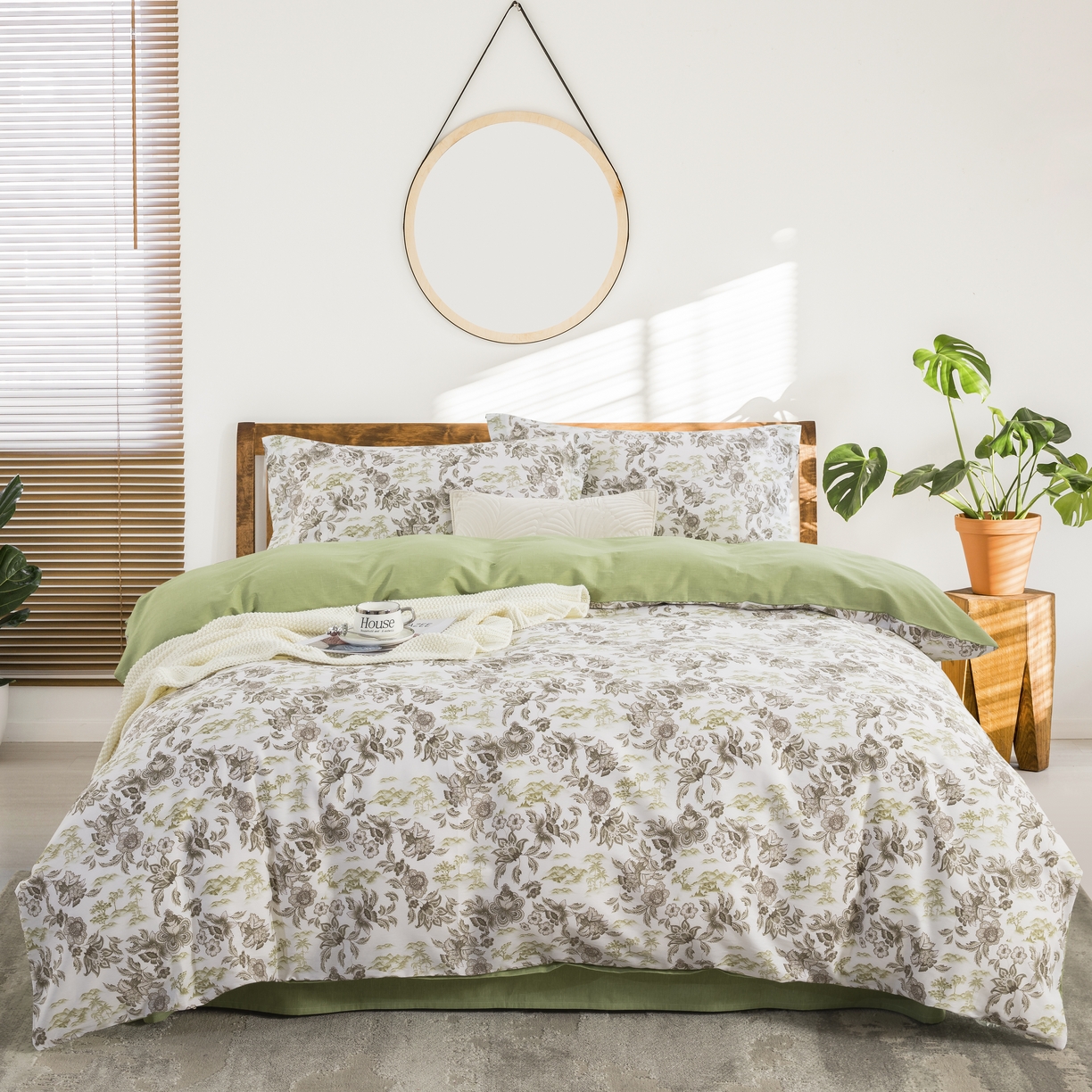 鲁爱家纺供货 全棉斜纹印花四件套 宣美