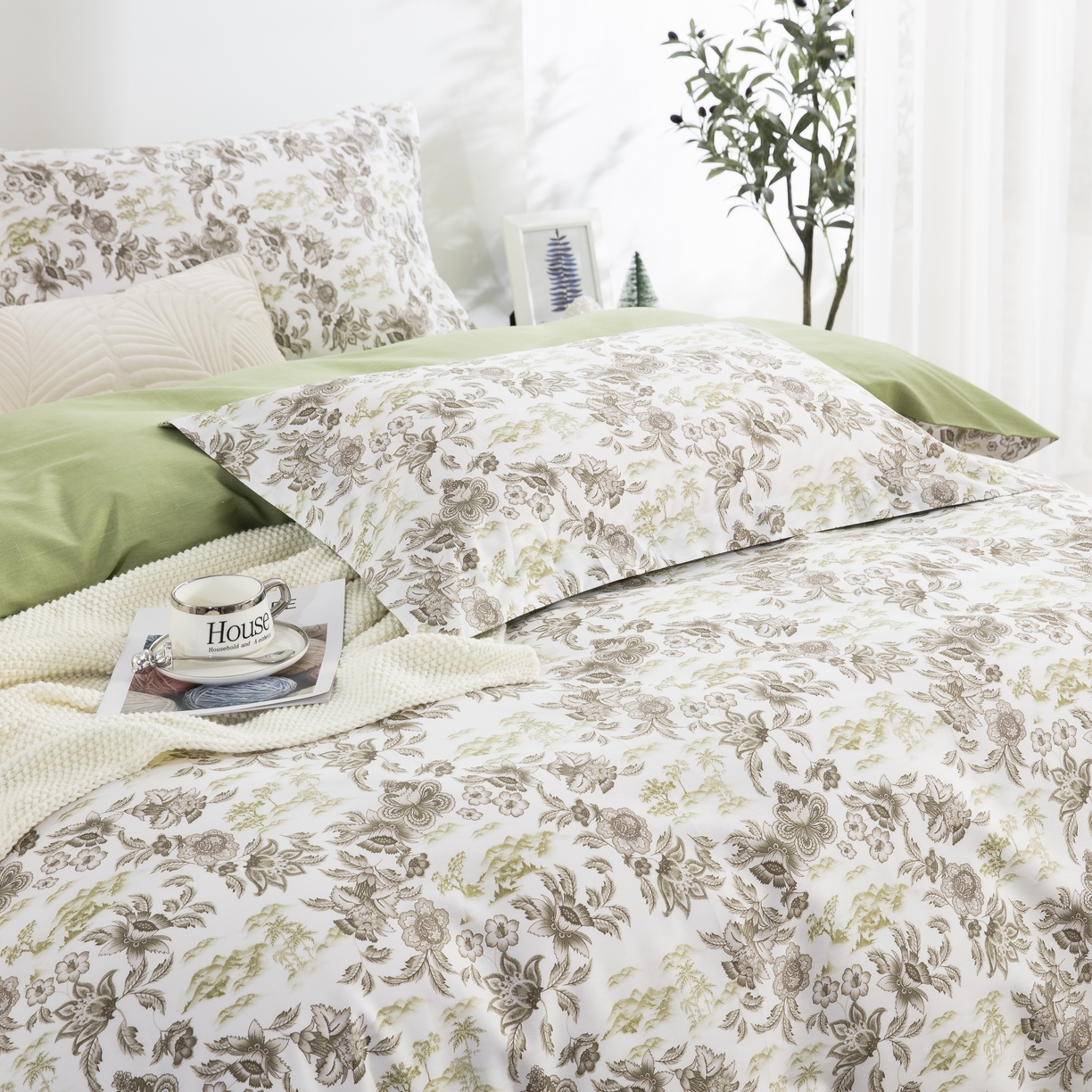 91家纺网 家纺一手货源 找家纺 鲁爱家纺供货 全棉斜纹印花四件套 宣美