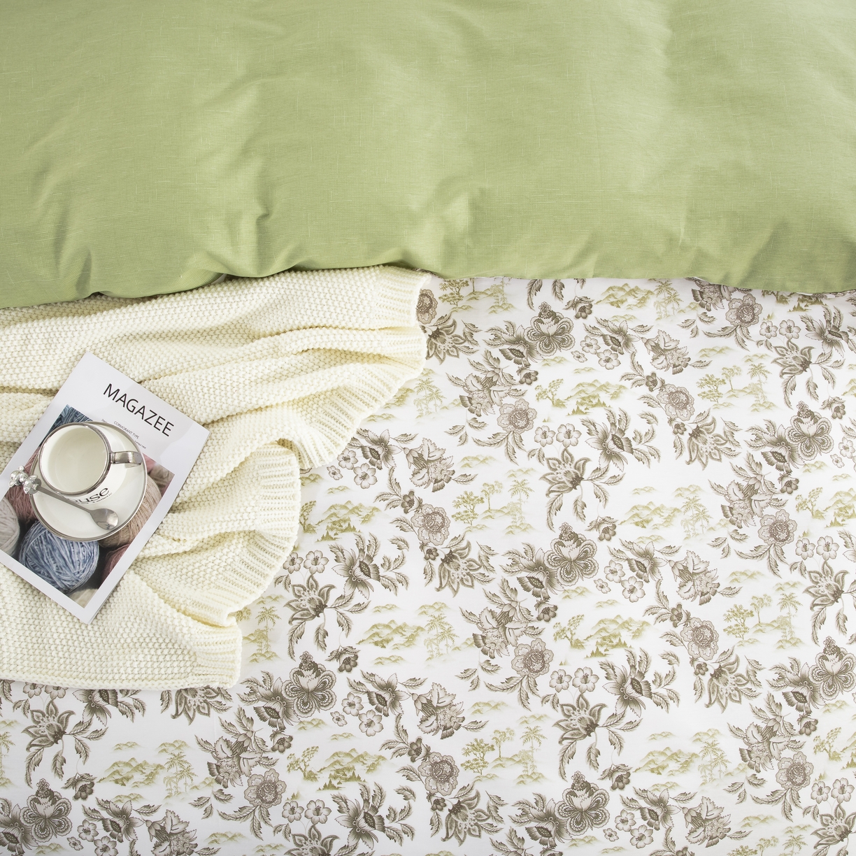 91家纺网 家纺一手货源 找家纺 鲁爱家纺供货 全棉斜纹印花四件套 宣美