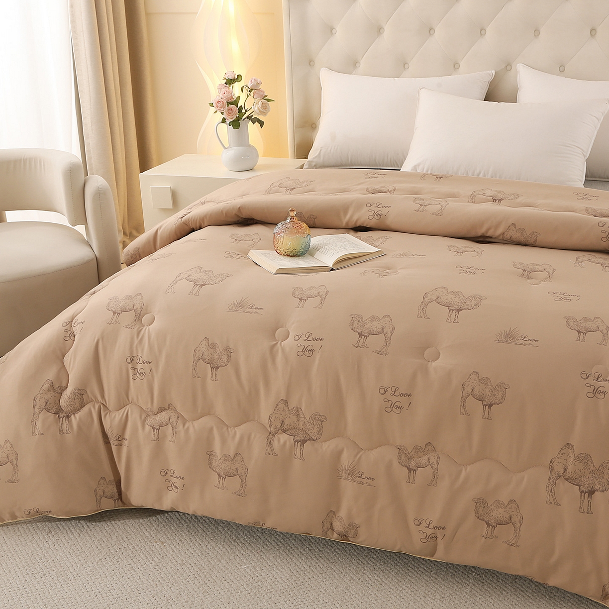 91家纺网 家纺一手货源 找家纺 （总）棉乐町家居 2025新款加厚保暖驼毛被被子被芯