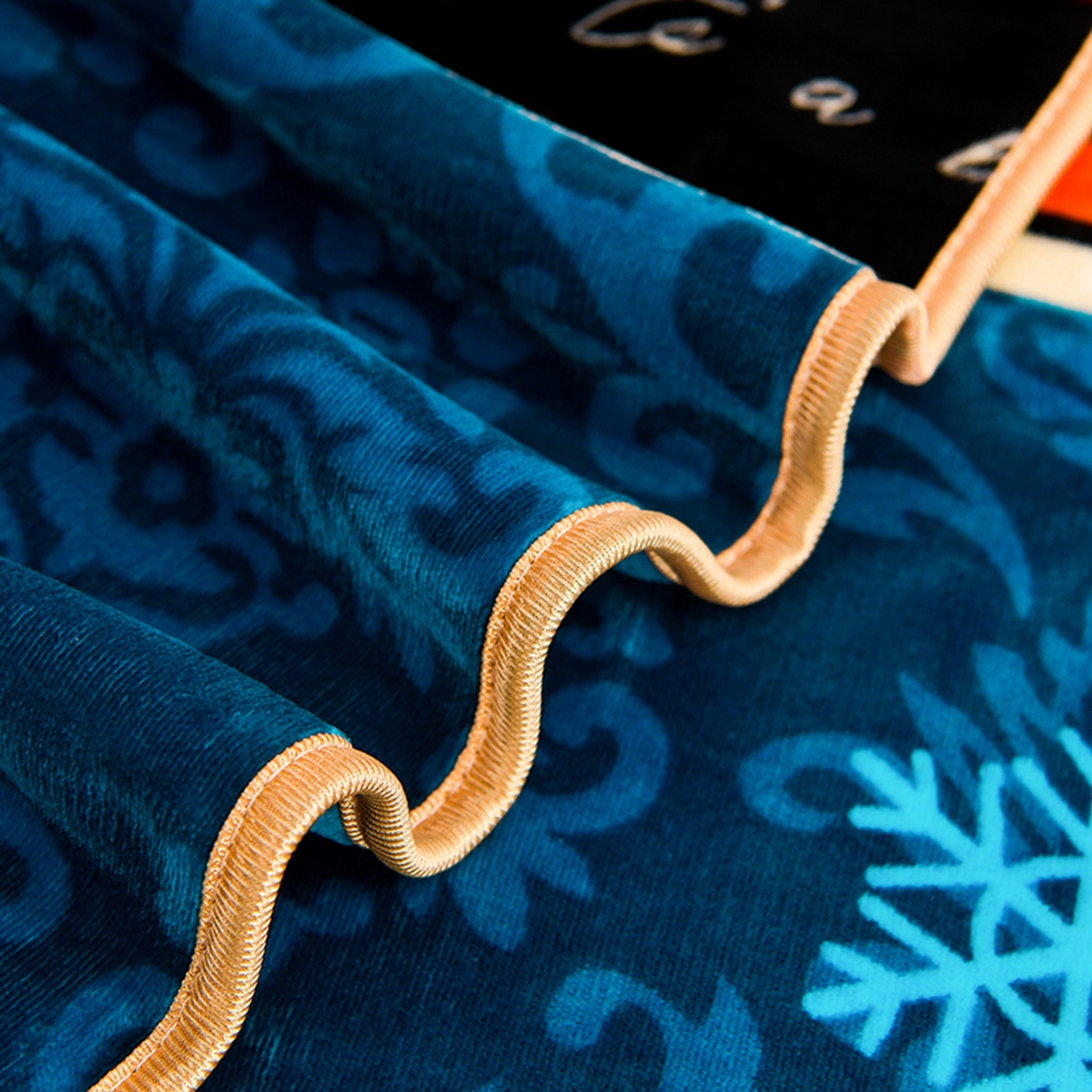 91家纺网 家纺一手货源 找家纺 梦宴 2025新款冬季牛奶绒加厚保暖床裙款法兰绒珊瑚绒四件套床上用品 森林童话