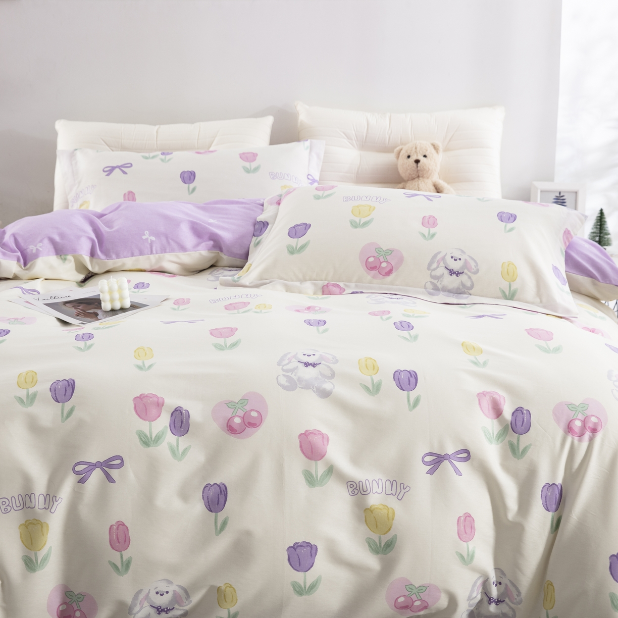 91家纺网 家纺一手货源 找家纺 鲁爱家纺供货 全棉斜纹印花四件套 寻觅花海