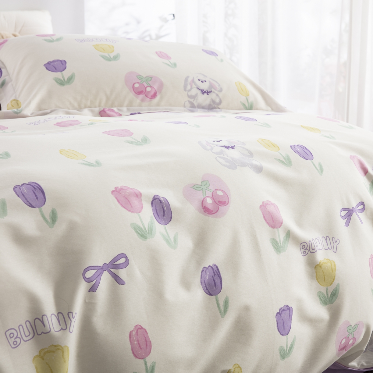 91家纺网 家纺一手货源 找家纺 鲁爱家纺供货 全棉斜纹印花四件套 寻觅花海