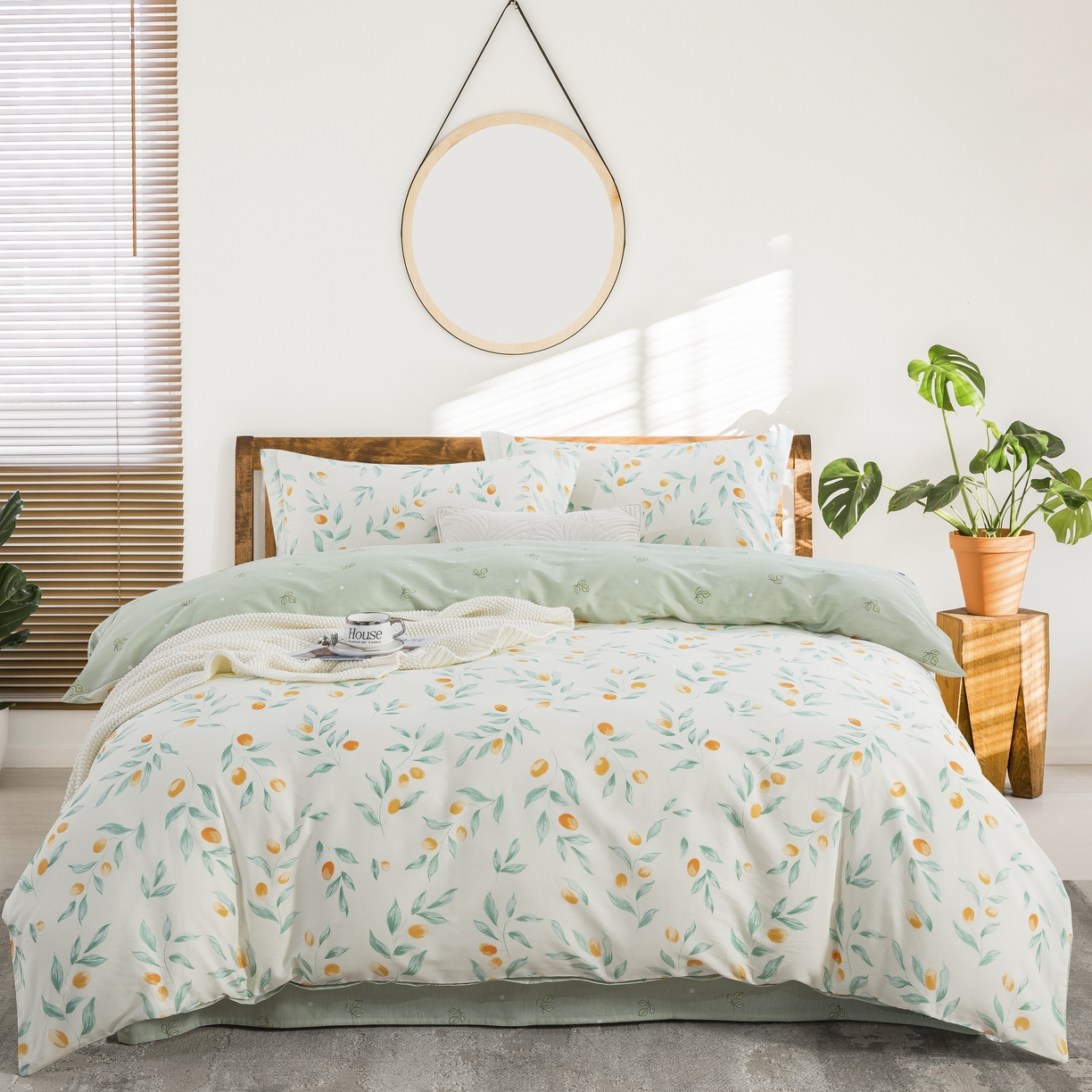 鲁爱家纺供货 全棉斜纹印花四件套 依恋