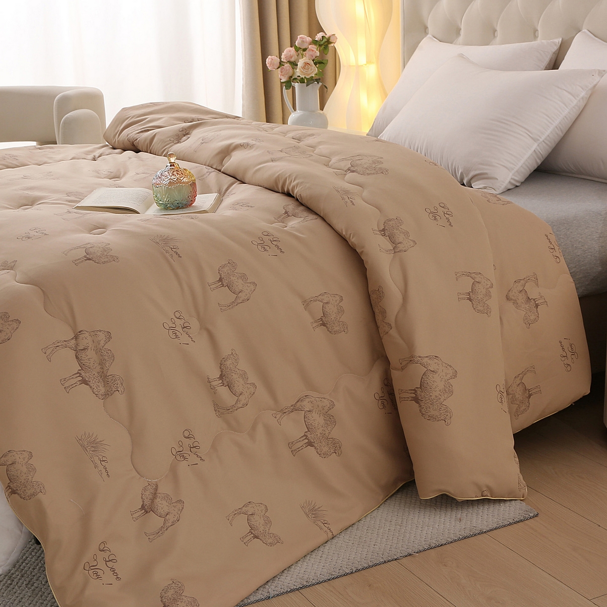 91家纺网 家纺一手货源 找家纺 （总）金泰莱 2025新款加厚保暖驼毛被被子被芯