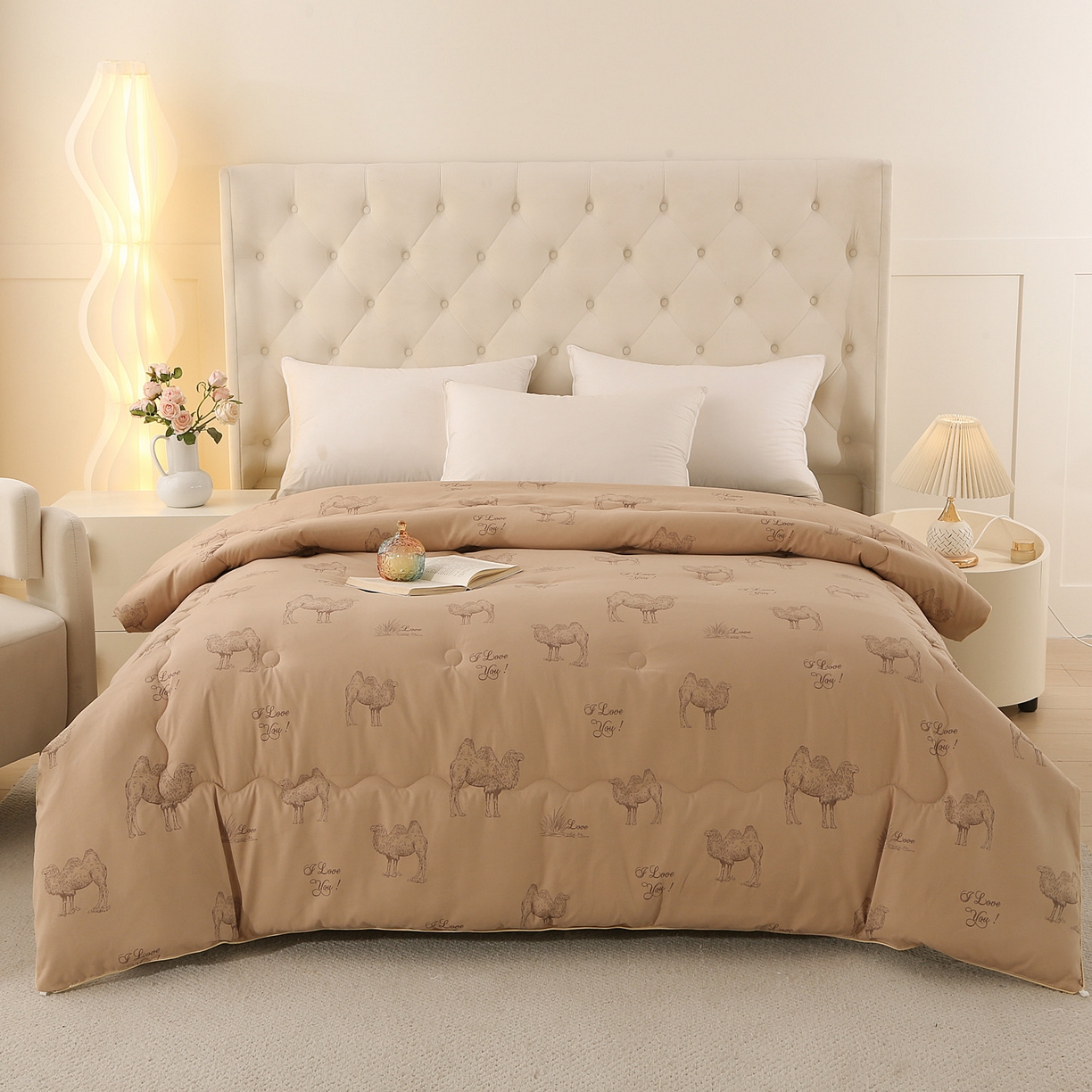 91家纺网 家纺一手货源 找家纺 （总）金泰莱 2025新款加厚保暖驼毛被被子被芯