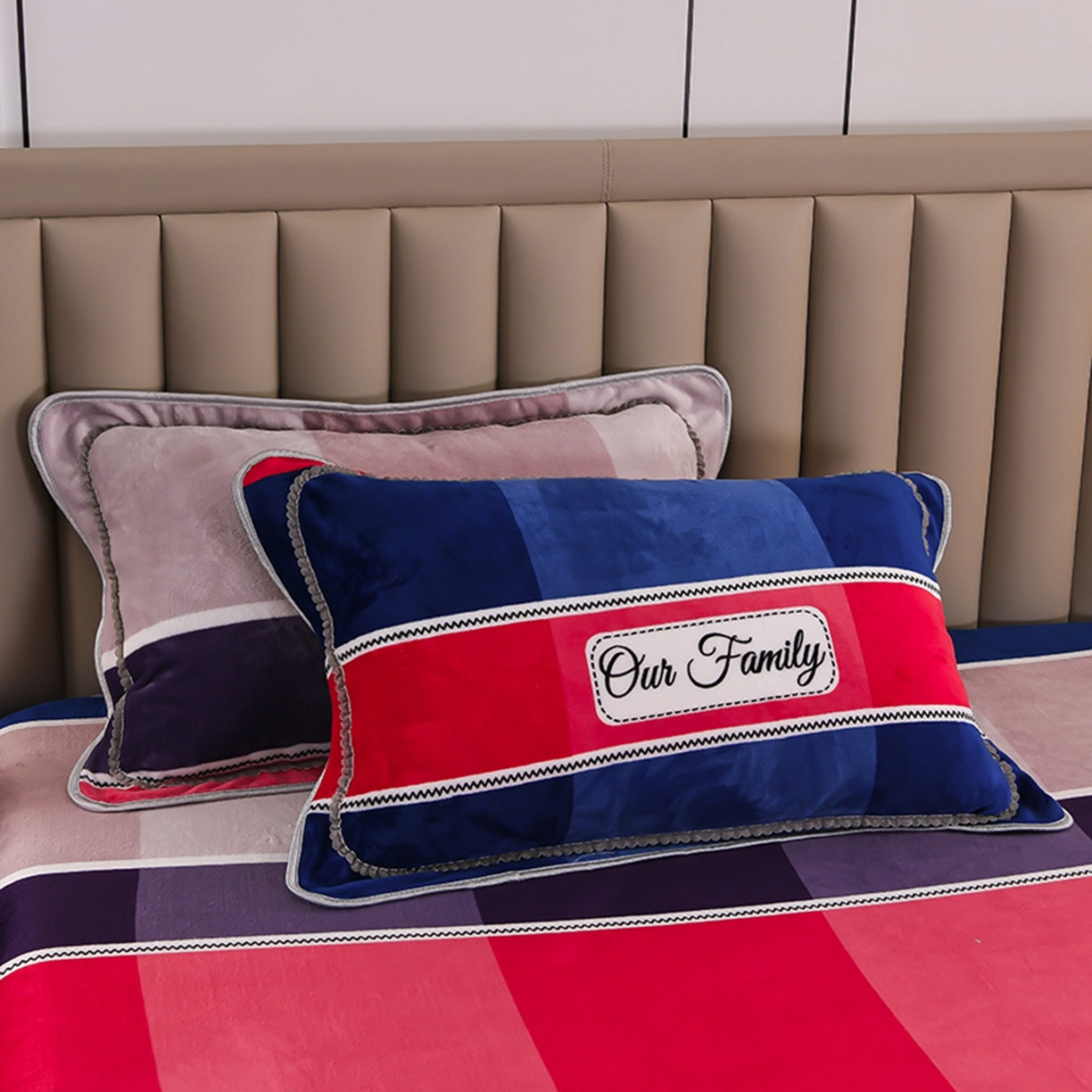 91家纺网 家纺一手货源 找家纺 梦宴 2025新款冬季牛奶绒加厚保暖床裙款法兰绒珊瑚绒四件套床上用品 雅阁