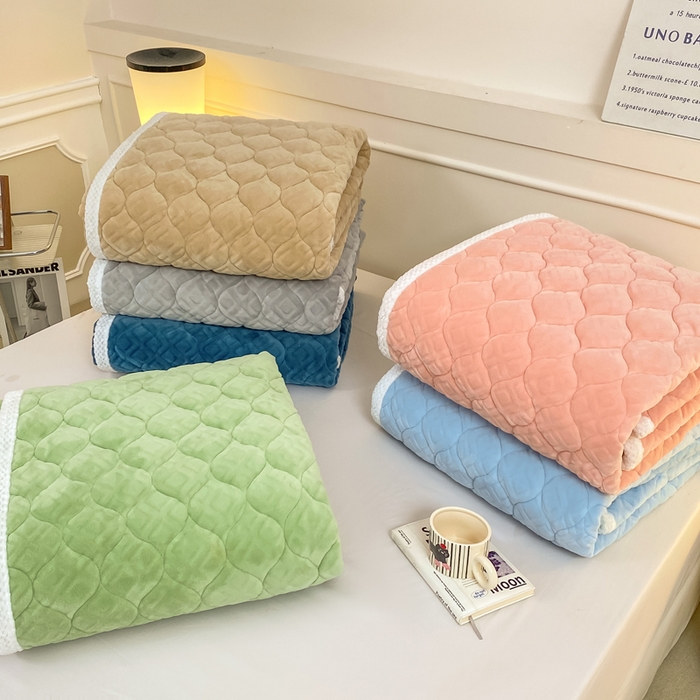 正邦家纺 2025新款加厚全消光牛奶绒夹棉床褥高克重5D雕花牛奶绒单人床上下铺床护垫 组合