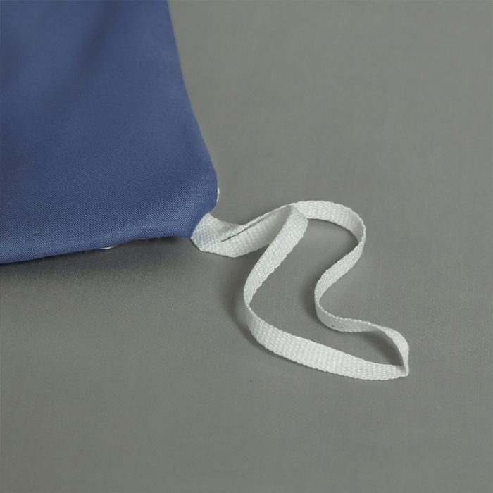 91家纺网 家纺一手货源 找家纺 柔觉家纺 2025新款100支长绒棉A类纯色双拼素色全棉四件套 海蓝-雅致银