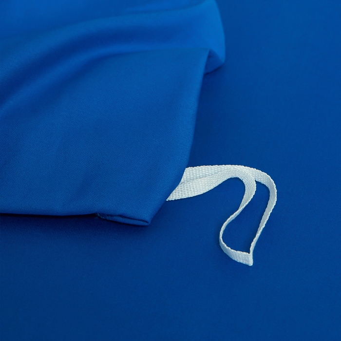 91家纺网 家纺一手货源 找家纺 柔觉家纺 2025新款100支长绒棉A类纯色双拼素色全棉四件套 活力蓝