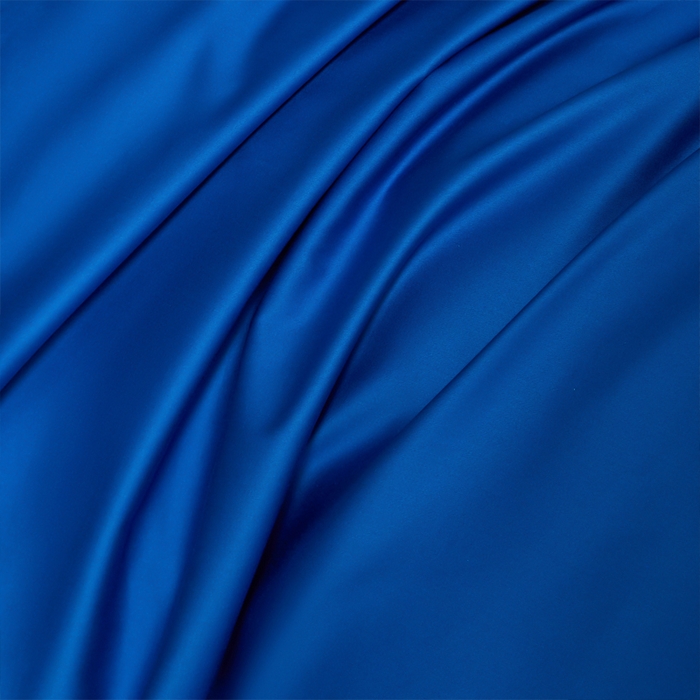 91家纺网 家纺一手货源 找家纺 柔觉家纺 2025新款100支长绒棉A类纯色双拼素色全棉四件套 活力蓝