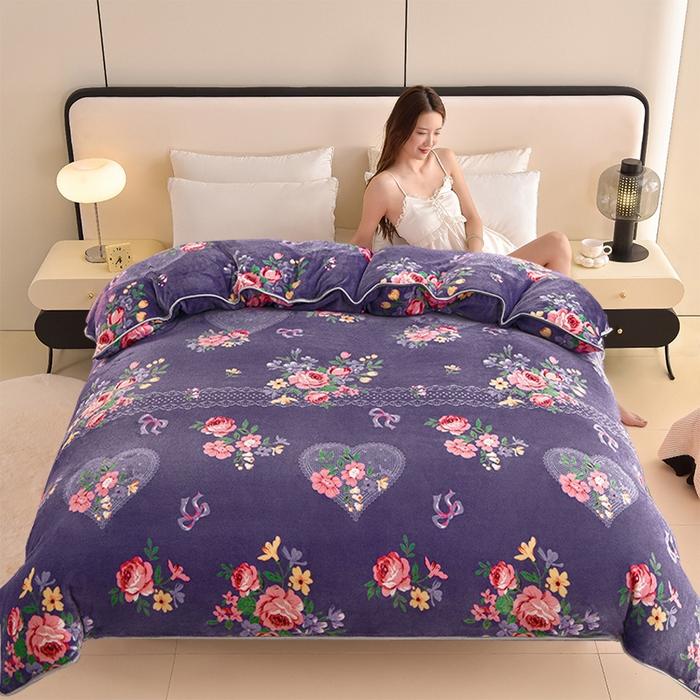 91家纺网 家纺一手货源 找家纺 （总）佳品居 2025新款A类牛奶绒印花单被套