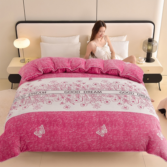 91家纺网 家纺一手货源 找家纺 （总）佳品居 2025新款A类牛奶绒印花单被套